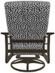 Telescope Casual St. Catherine Agra Classic/Beachwood Aluminum/Fabric Outdoor MGP Cushion Swivel Rocker with Chestnut Rustic Arms-3