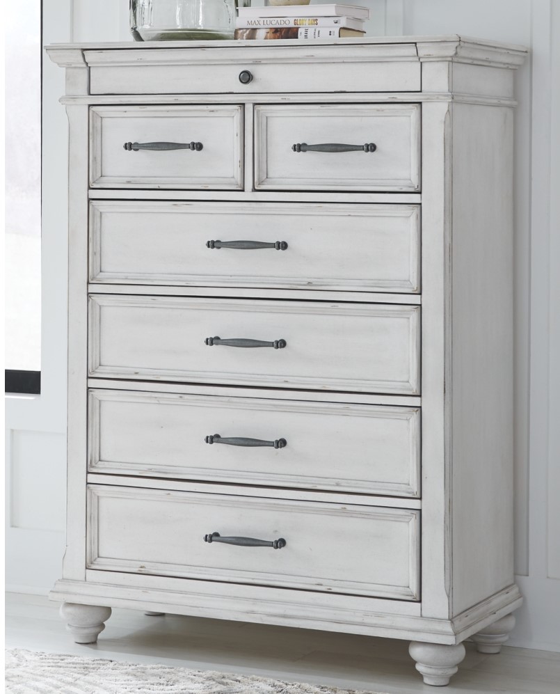 DRAWER♡新品未使用 Benchcraft® Kanwyn Whitewash Chest | Big Sandy Superstore