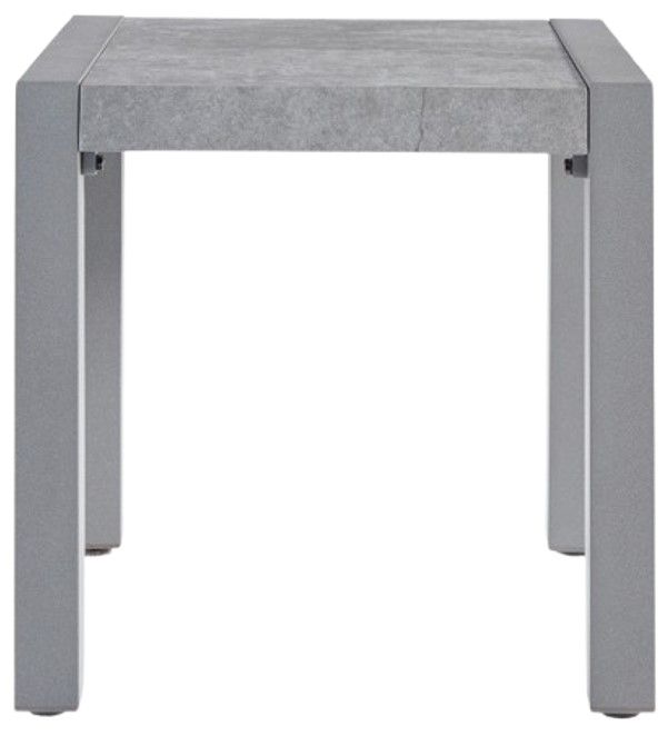 Signature Design by Ashley® Moonlight View Gray Aluminum/Stone Outdoor End Table-1