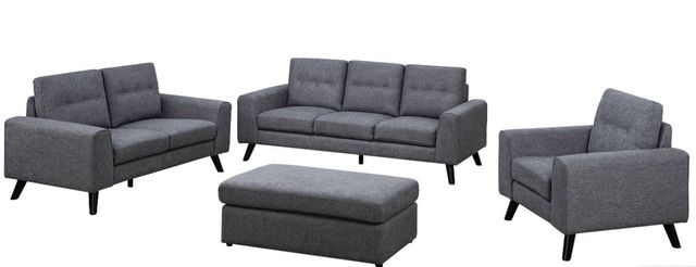 Mazin Furniture Evelyn Neutral Gray Ottoman-1