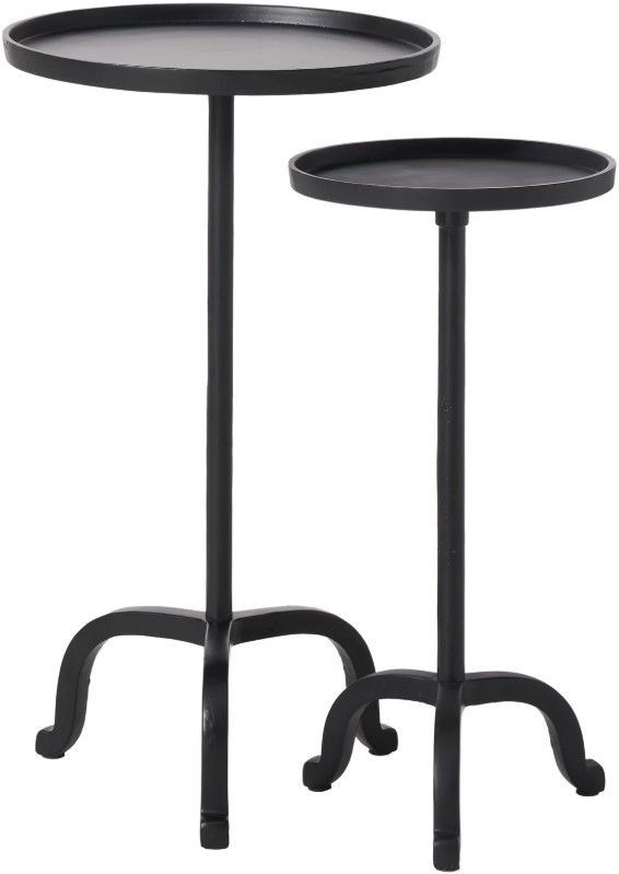 Renwil® Myra 2-Piece Matte Black Side Table Set-0