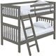 Crate Designs™ Furniture Graphite Twin/Twin Mission Bunk Bed-0