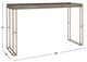 Uttermost® Cardew Charcoal Gray Console Table with Brushed Brass Base-2