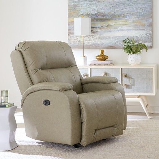 Best® Home Furnishings Customizable Maverly Leather Power Lift Recliner with Massage and Power Tilt Headrest-2