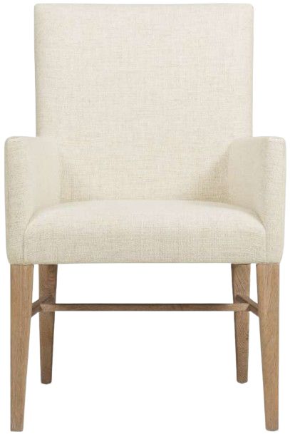 Hooker® Furniture Driftwood Light Wood/Lovegood Bisque Upholstered Dining Arm Chair-2