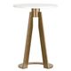 Devas Accent Table in White Marble and Brass-2