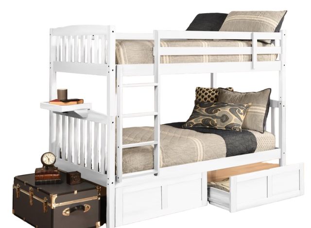 Kodiak Furniture Claire White Twin Storage Futon with Tray-0