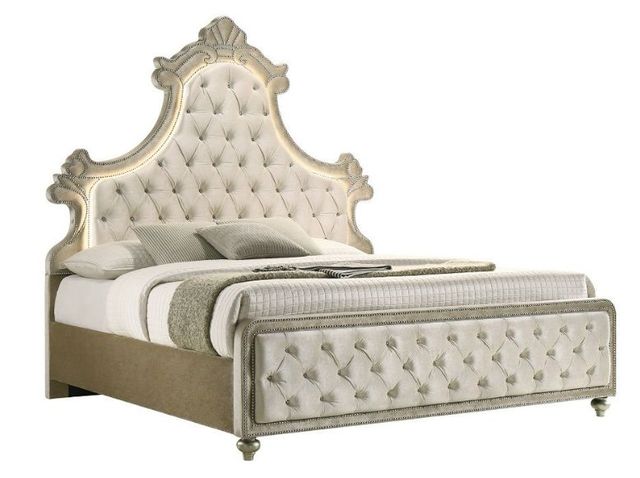 ACME Furniture Lucienne Beige Queen Panel Bed-0