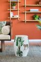 A & B Home Green/White Stool-3