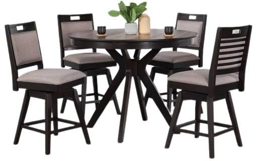 Urban Styles Furniture Dallas 5-Piece Walnut Dining Set-0
