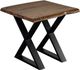 Porter International Designs Manzanita Harvest End Table with Black Metal Base-0