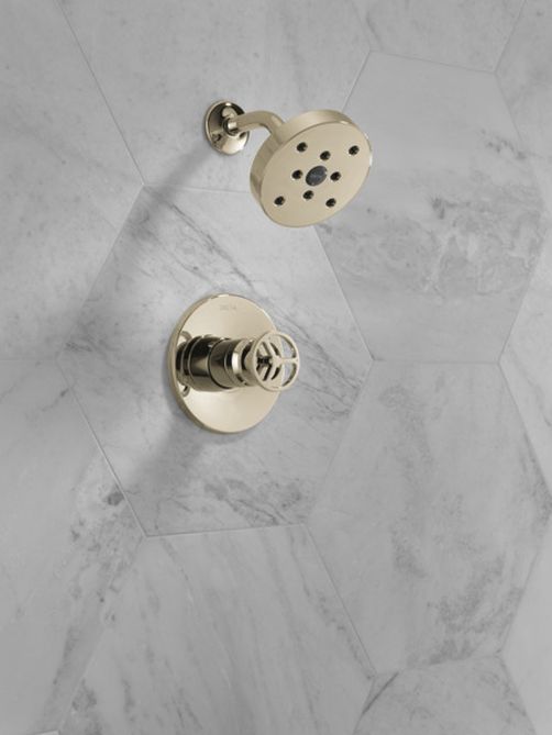 Delta Trinsic® H2Okinetic® Polished Nickel Handle Shower Trim-4