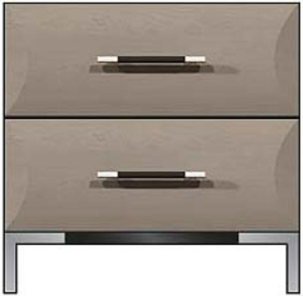 Country View Woodworking Customizable American Modern 2-Drawer Metal Legs Nightstand-0