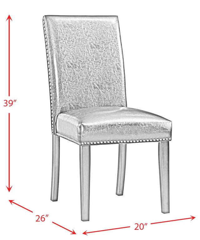Elements International Meridian Gray Side Chair-2