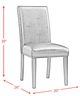 Elements International Meridian Gray Side Chair-2