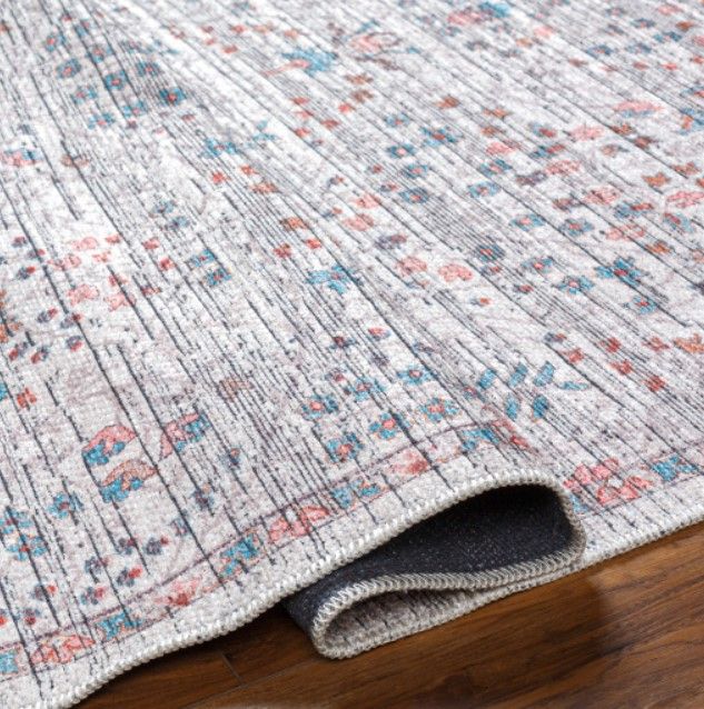 Surya Nolita Aqua/Burgundy/Taupe 4'x6' Area Rug-3