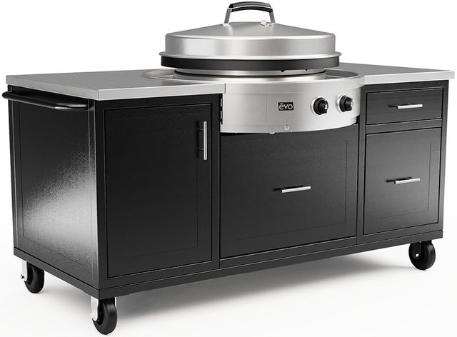 Evo® 70" Black Grill Cart -2