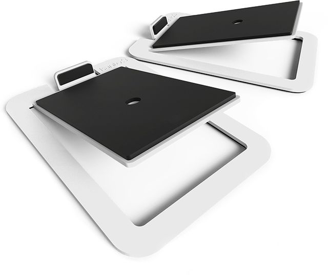 Kanto Steel White S4 Medium Desktop Speaker Stands-0