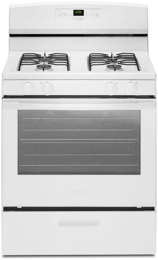 Amana® 30" White Freestanding Gas Range-0