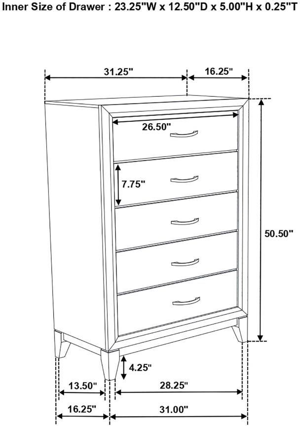 Coaster® Valen Light Taupe Chest-2