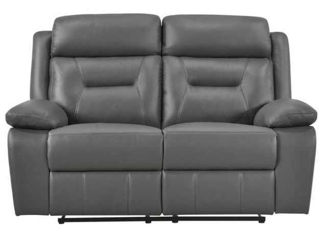 Homelegance® Laconia Dark Gray Leather Power Double Reclining Loveseat-2