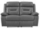 Homelegance® Laconia Dark Gray Leather Power Double Reclining Loveseat-2