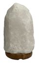 A & B Home White 5" Himalayan Salt Lamp with Wooden Base-0