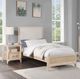Winners Only® Westfield Sand/White Twin Upholstered Panel Bed-1