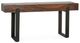 Classic Home Duarte Rustic Brown 60" Console Table with Black Base-0