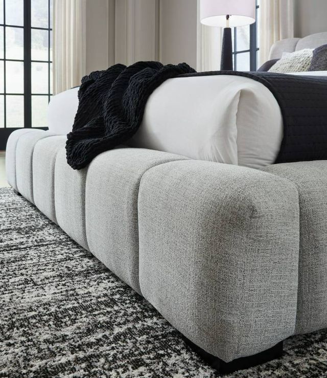 Signature Design by Ashley® Jesstean Light Gray Queen Upholstered Panel Bed-3
