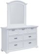 American Woodcrafters Heritage Coast Coastal White Dresser with Mirror-0