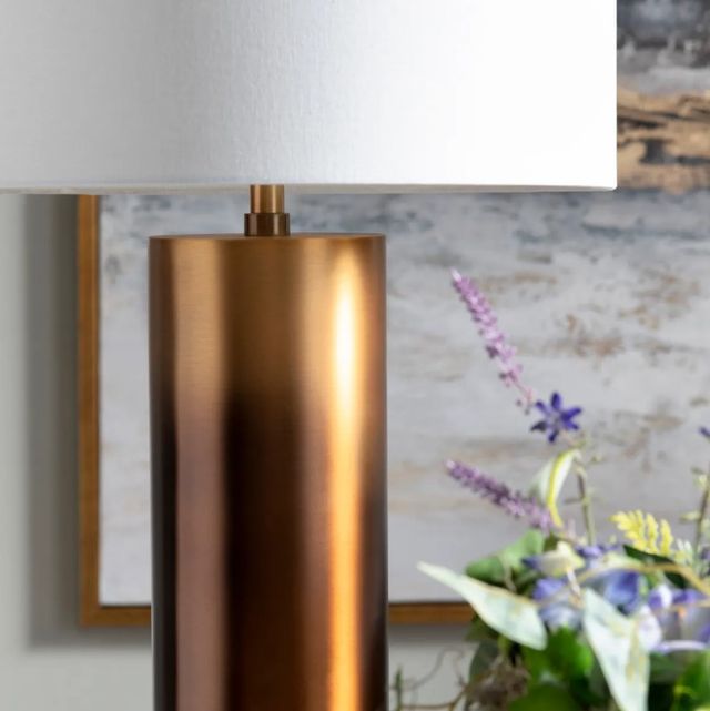Crestview Collection Ombre Bronze Cylinder Table Lamp-3