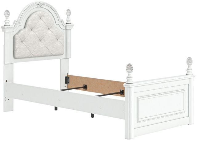 Signature Design by Ashley® Maylilly White Youth Twin Upholstered Panel Bed-0