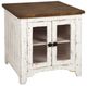 American Wholesale Furniture Westfield Aged Natural Pine Rectangular End Table with Whitewash Base-0