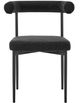 Armen Living Shannon 2-Piece Black Upholstered Dining Side Chair Set-2