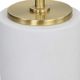 Uttermost® Laurier Mirror Top Drink Table with Brushed Brass and White Base-3