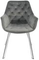Mazin Furniture Ayami Chrome/Gray Dining Arm Chair -1