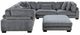 Homelegance® Traverse 6-Piece Gray Modular Sectional with Ottoman-2