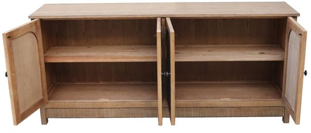 Nest Home Collections Blake Antique Natural/Rattan Four-Door Cabinet-3