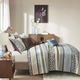 Olliix by Madison Park Blue Full/Queen Princeton 5 Piece Reversible Jacquard Coverlet Set-3