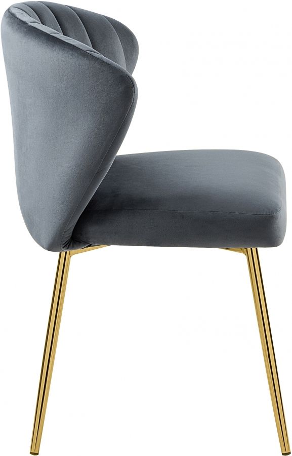 Meridian Furniture Finley Gray Velvet Dining Chair-3