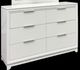 Elements International Denmark White 6-Drawer Dresser -0