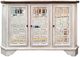 Million Dollar Rustic Bella Frosted White 3-Door Mirror Console -0