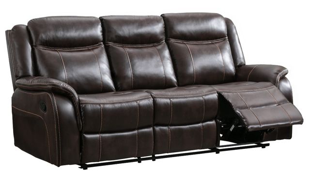 Mazin Furniture Paxton Brown Reclining Sofa-1