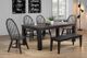 ECI Furniture Ashford Brown Rectangular Dining Table with Distressed Black Legs-0