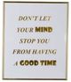 A & B Home 4-Piece Gold/White Large Mindful Sayings Wall Art Set-2