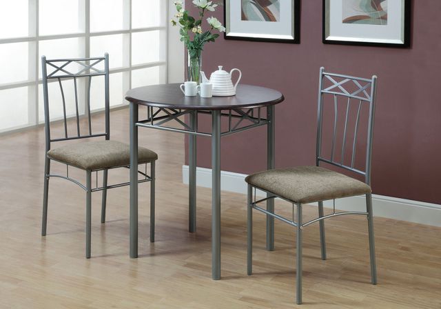 Monarch Specialties Inc. 3 Piece Espresso Dining Set-3