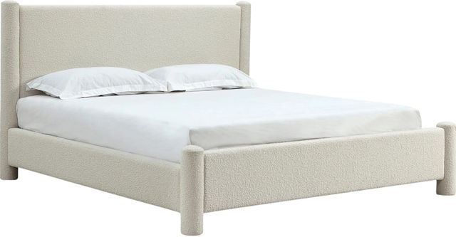 Modus Furniture Burke Cottage Cheese Eastern King Upholstered Platform Bed-0