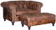 Mayo Furniture Customizable 59" Leather and Hair on Hide Chair-0