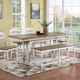 Winners Only® Augusta Rustic Brown/White Dining Bench-1